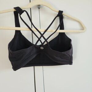 Lululemon Free to Be Bra – Strappy Back Sports Bra, Size 6, Black, Excellent Con